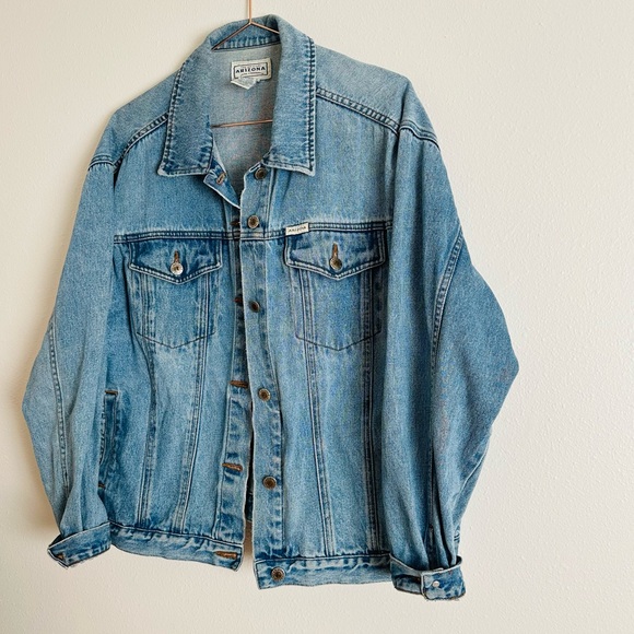 Vintage 1990s Arizona Jeans Co Denim Jean Jacket baggy loose fit - Picture 10 of 10